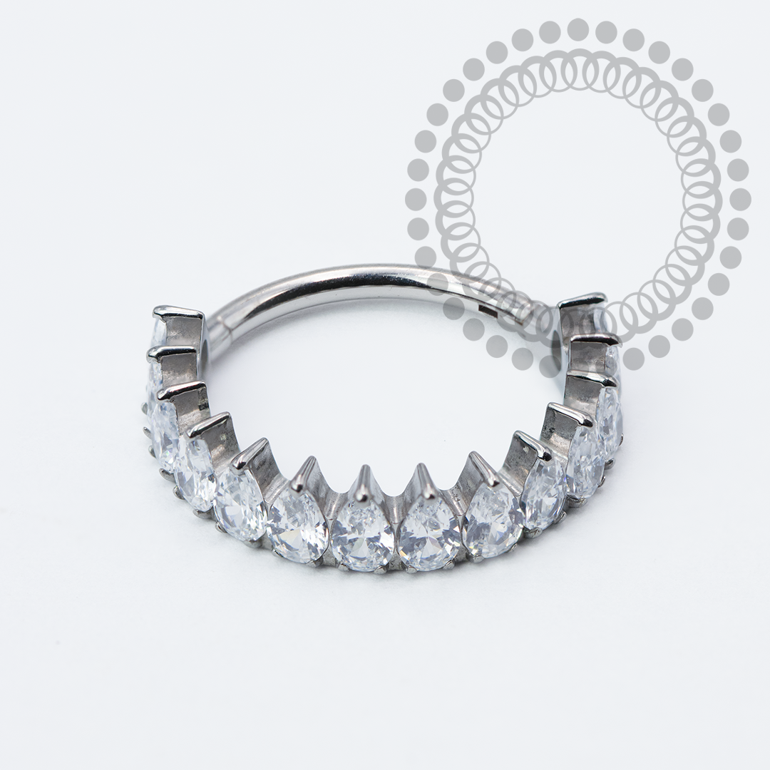 TN1965 Segment Crown CZ Titanium ASTM F-136