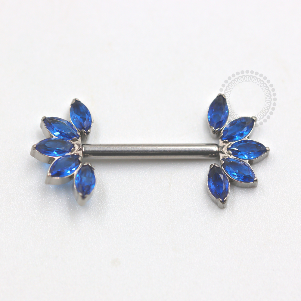 TN665 Nipple Cluster Sapphire Push Pin Unilateral Titanium ASTM F136