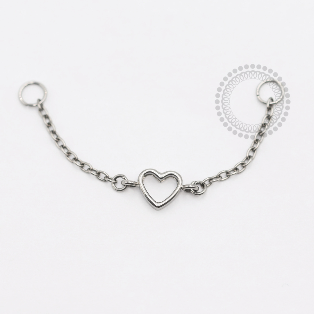 TN1820 Corrente Coração Central Titânio ASTM F-136