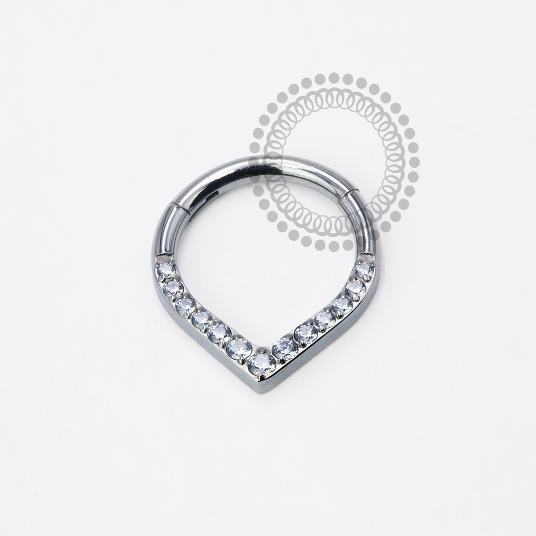 TN1961 Front Segment Drop CZ Titanium ASTM F136