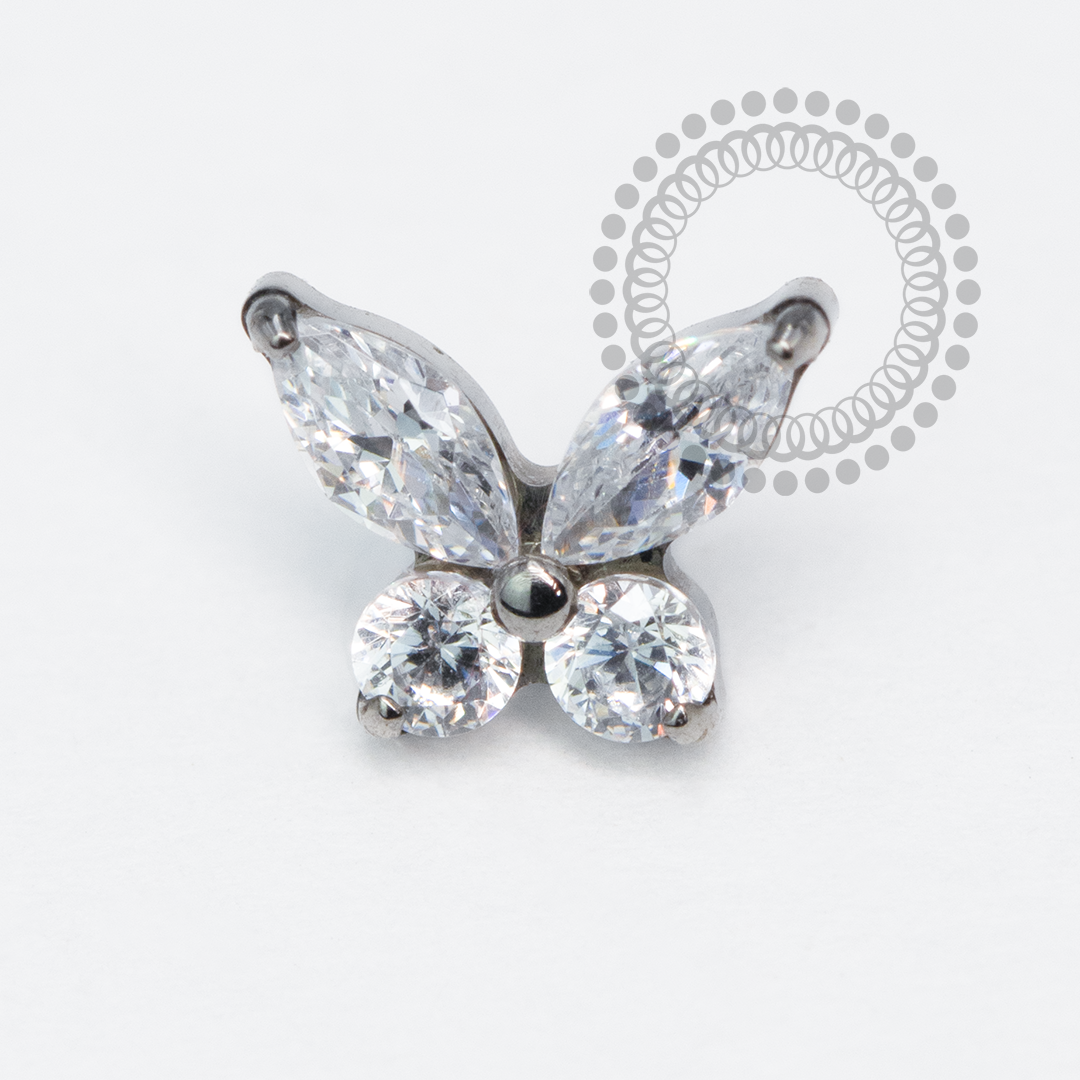 TN2075 Topo Borboleta Detalhada Titânio ASTM F136