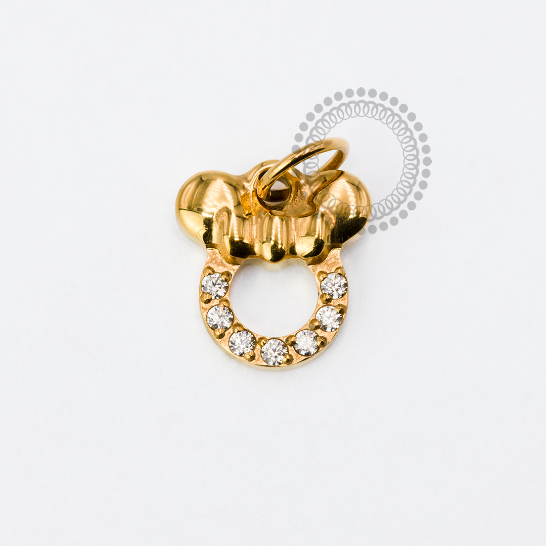 TN1925 Minnie Mouse Titanium PVD Gold Pendant