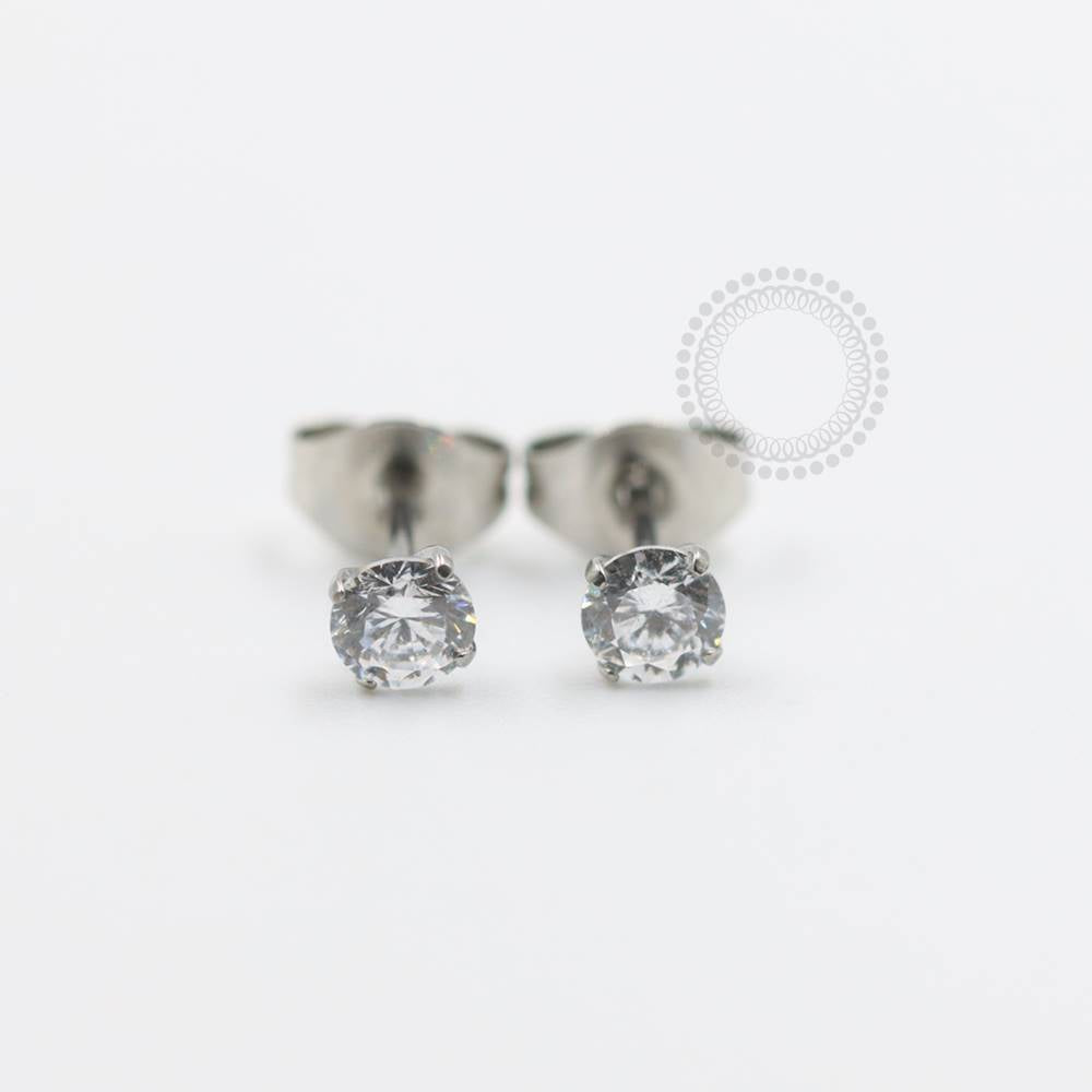 PB56 Brinco Cristal Aço316L