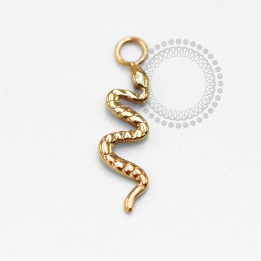 TN1611 Pingente Cobra Titânio PVD Gold
