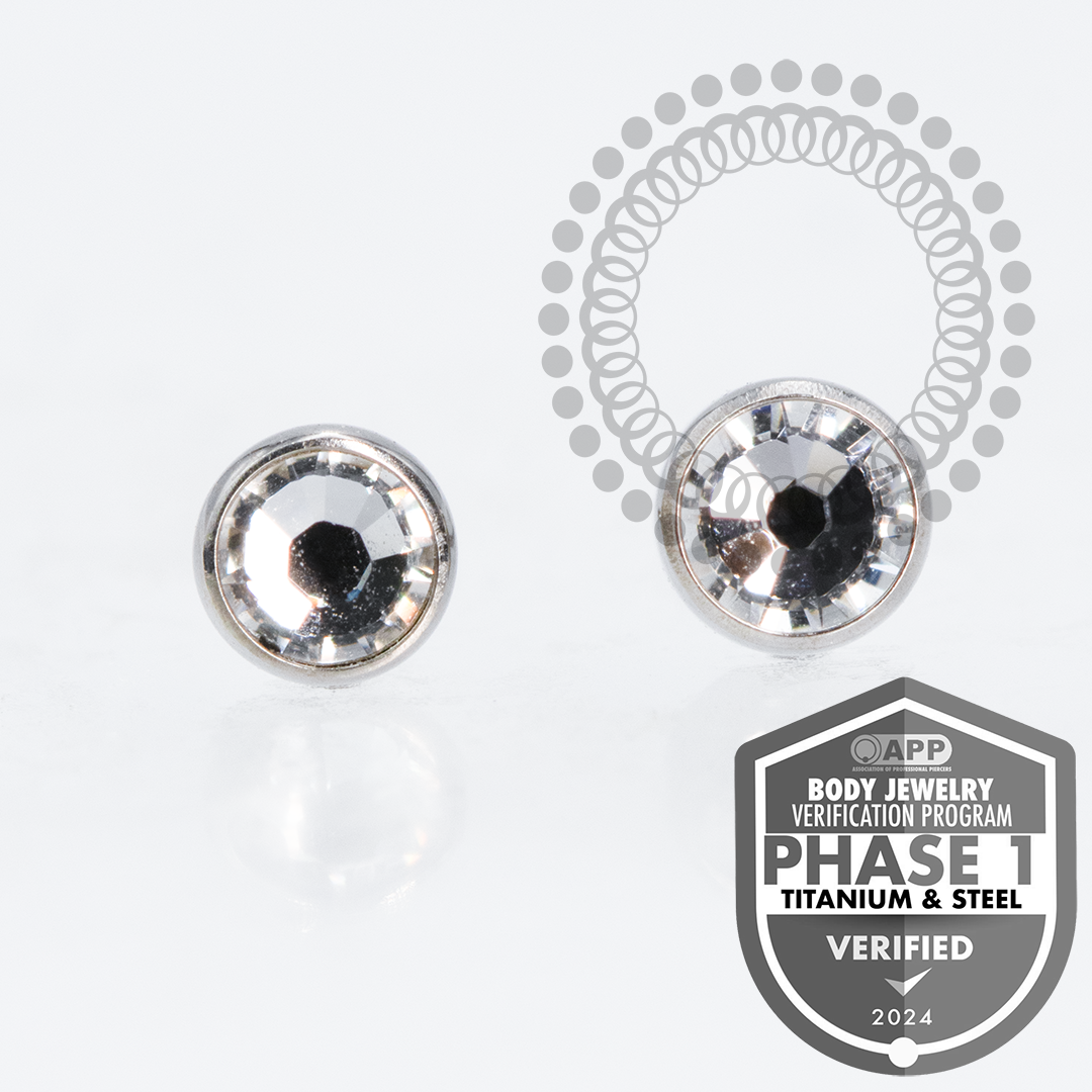 TT15 Topo Cristal Push Pin Titânio Mill®