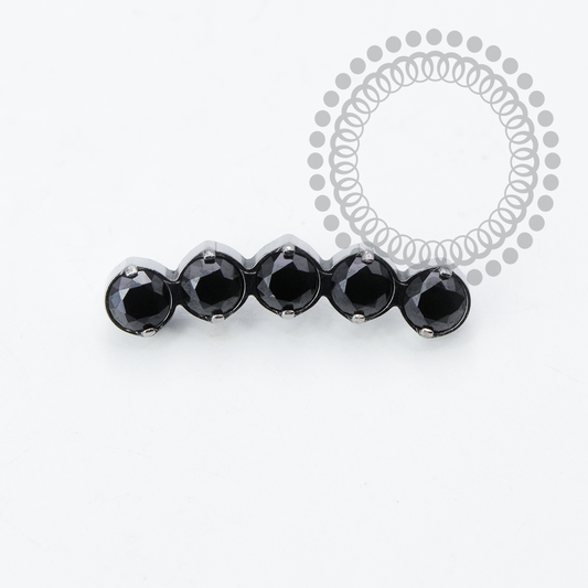 Topo Cluster CZ Black Titânio ASTM F136