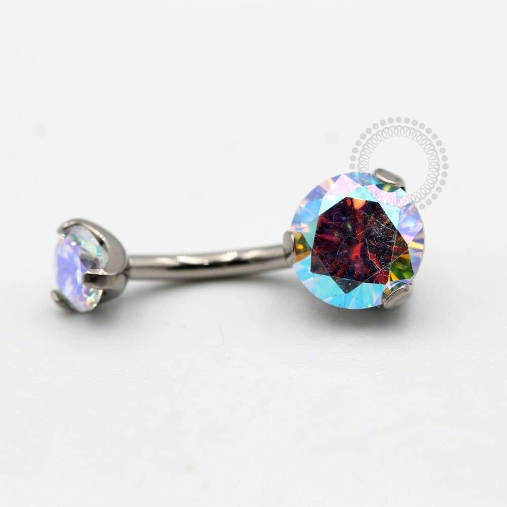 TN87 Navel Piercing Pedra Zirconia Boreal Titânio