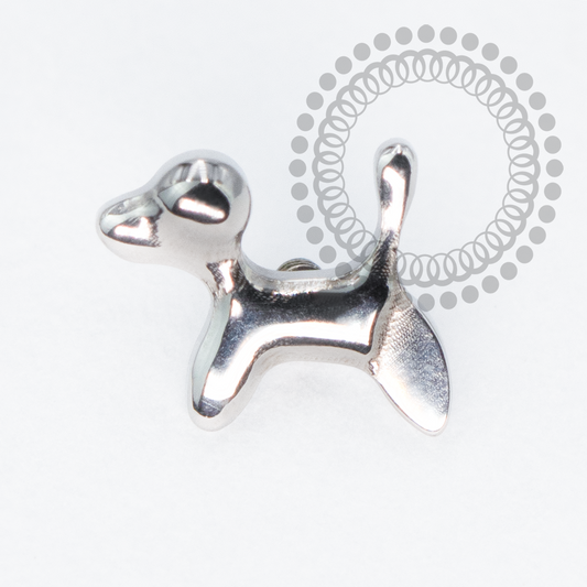 TN2122 Topo Dog Schnauzer Titânio ASTM F136