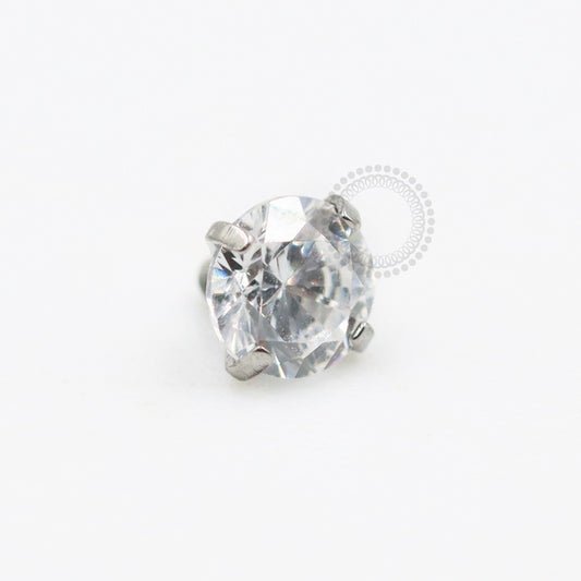 TN701 Topo Zirconia Cúbica Cravada Titânio ASTM F136