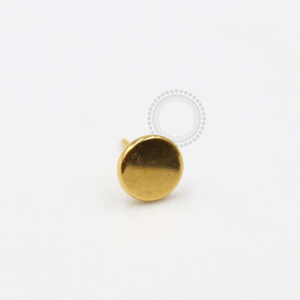 TN96 Round Plated Top Push Pin Titanium PVD Gold 