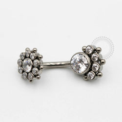 TN07 Navel Piercing Decorada CZ (Modelo 2)