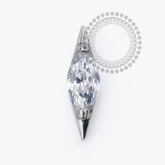 Topo Marquise CZ Navete Titânio ASTM F136