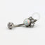 TN254-1  Navel Piercing Opala Branca Zirconia Esferas Titânio