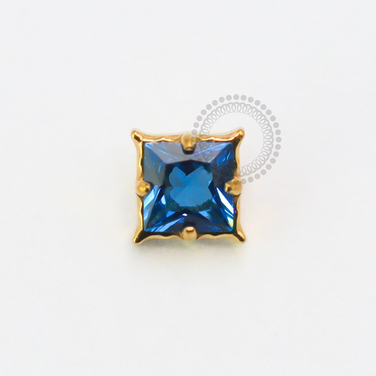 TN1793 Topo Zircônia Azul Titânio PVD Gold