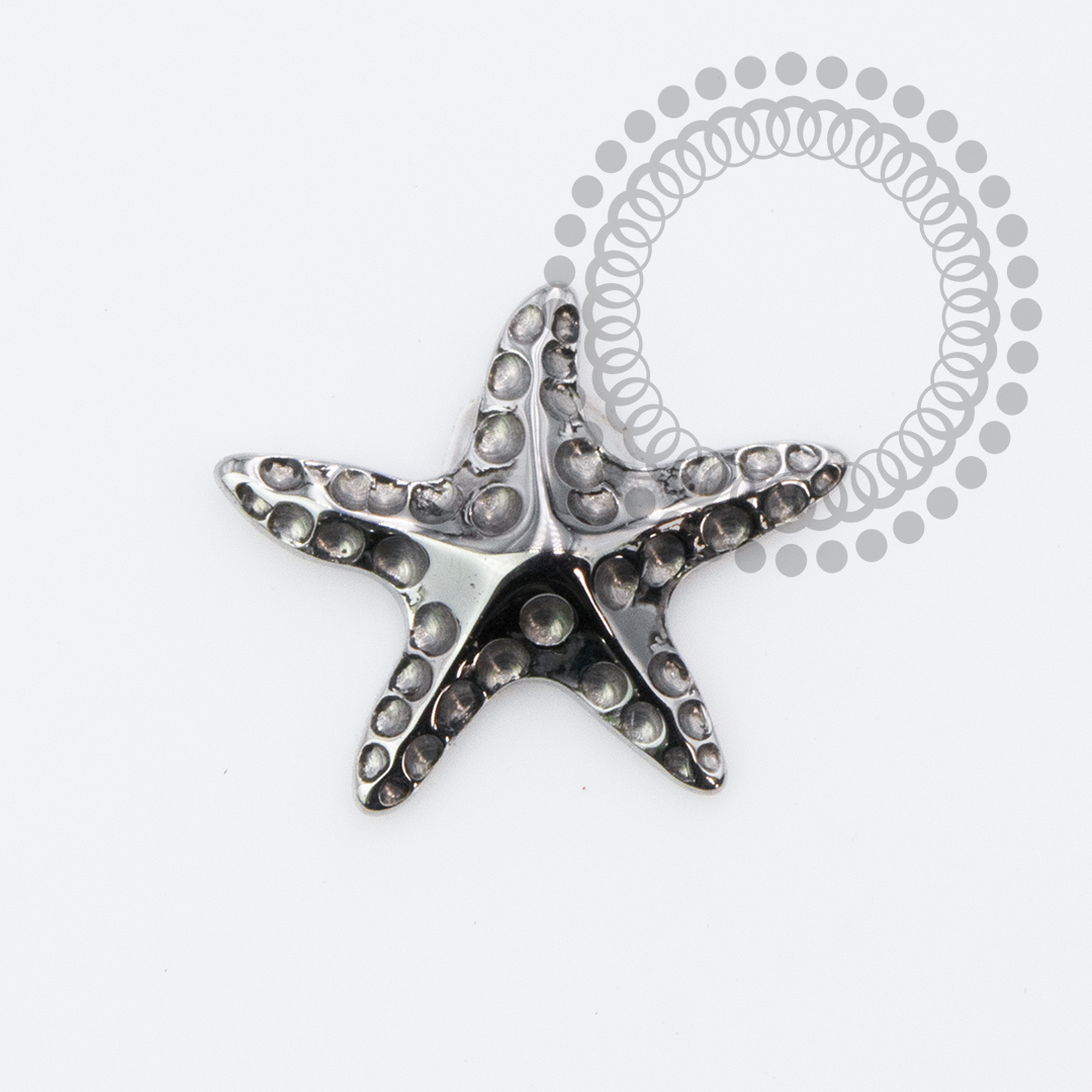 TN2156 Topo Estrela do Mar Push Pin Titânio ASTM F136