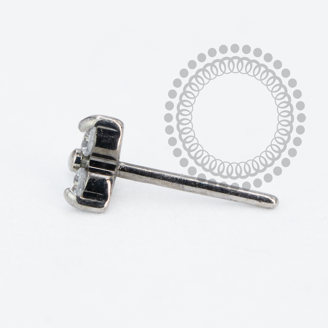 TN2211 Topo Micro Triniy CZ Push Pin Titânio ASTM F136