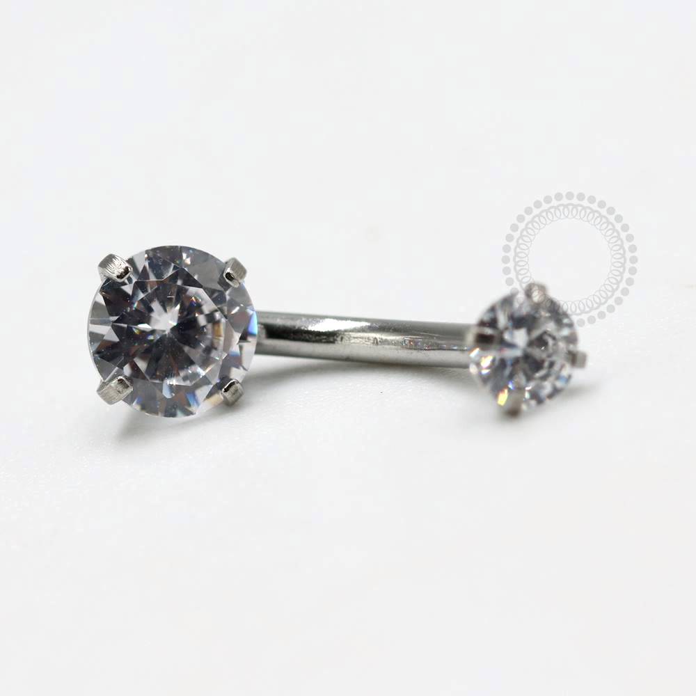 BB24 Navel Piercing Zirconia Aço 316L