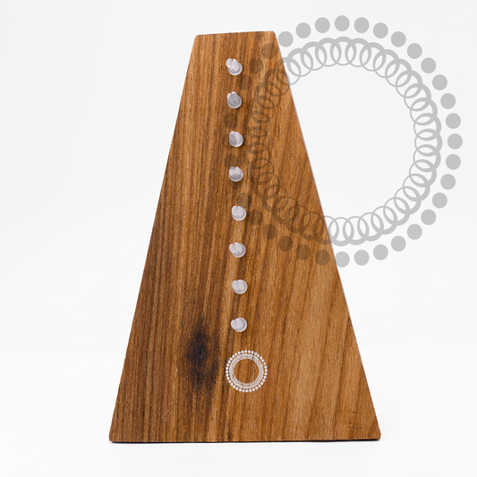 EP49 Expositor Piramide Madeira 8 Presilhas Silicone