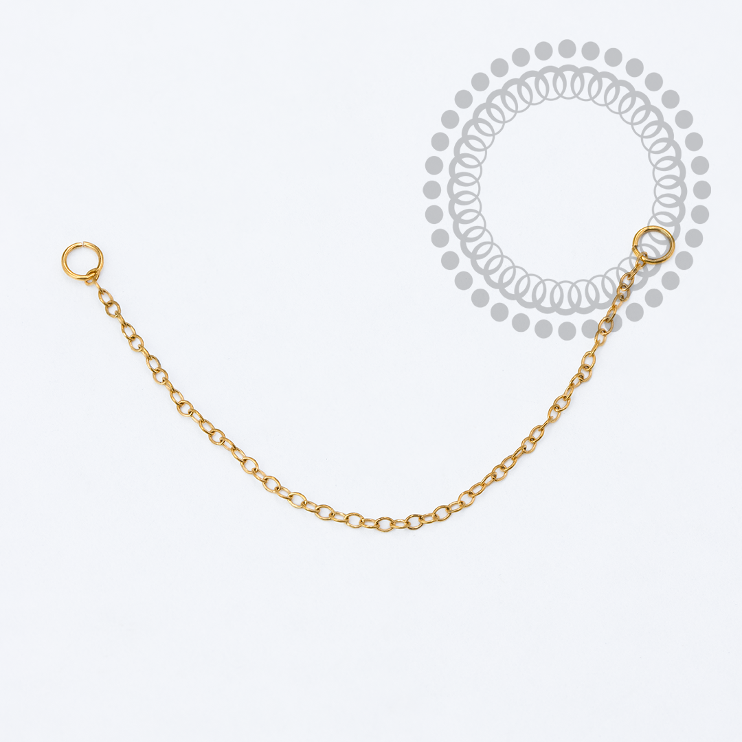 TN2282 Corrente Fina 0.5mm Titânio PVD Gold