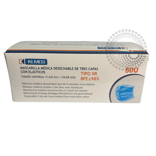 DC09 BLUE DISPOSABLE MASKS 50 UNITS