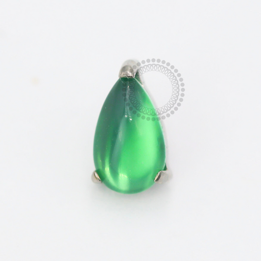 TN1803 Topo Pedra Ágata Verde Titânio ASTM F-136