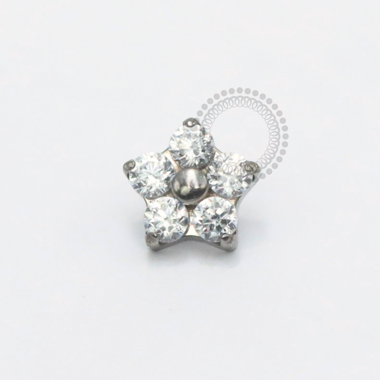 TN2380 Topo Flor Zirconias 3.8mm Titânio ASTM F136