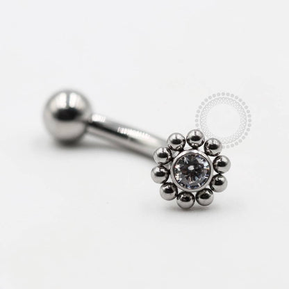 TN707 Navel Piercing Sol Titânio