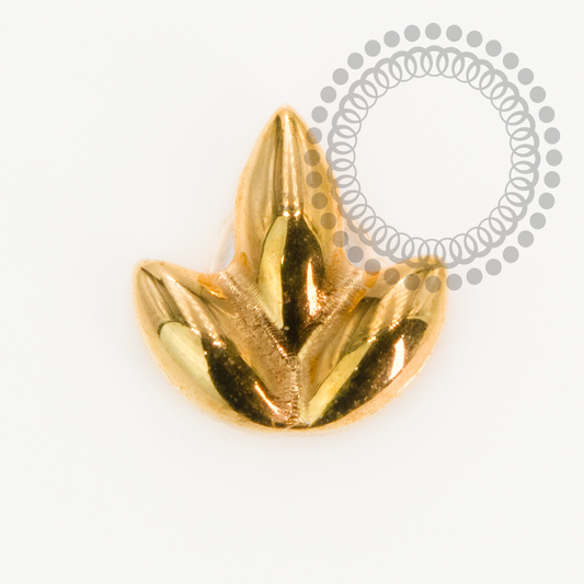 TN2193 Topo Clover Push Pin Titânio PVD Gold
