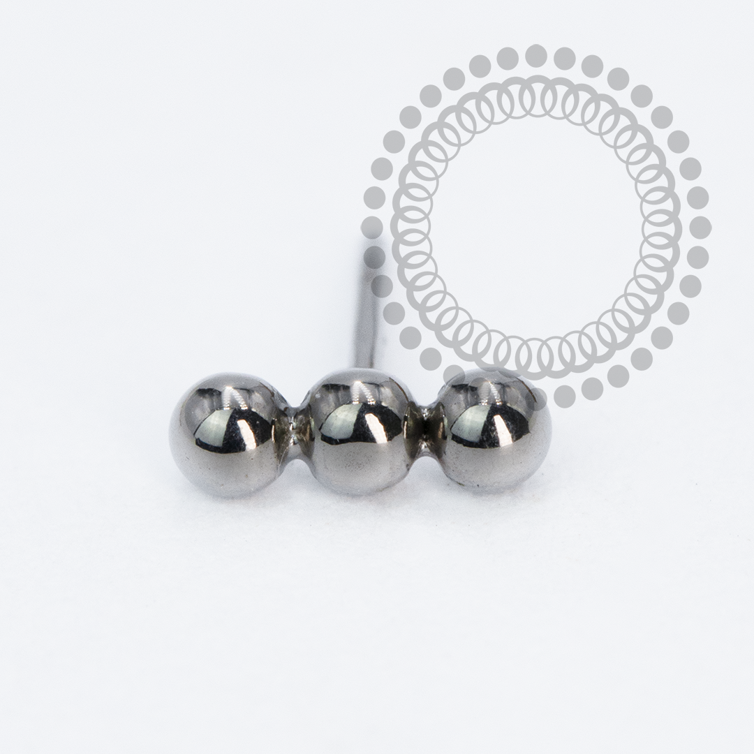 TN2222 Topo 3 Mini Esferas Push Pin Titânio ASTM F136
