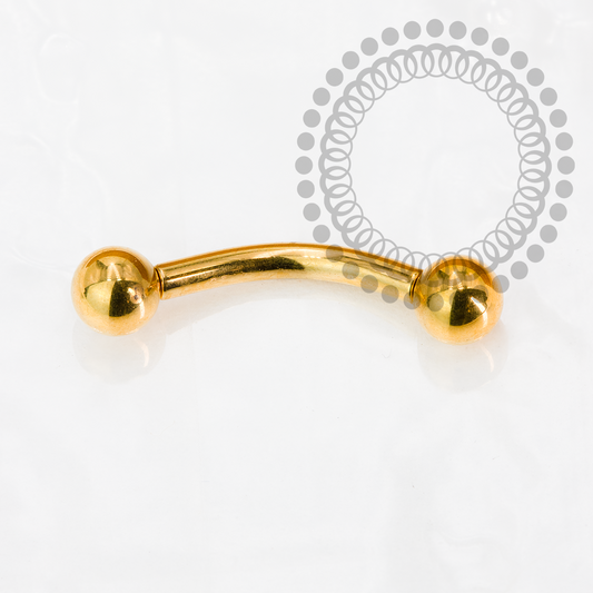 TN2174 Microbell Curvo Push Pin Titânio PVD Gold