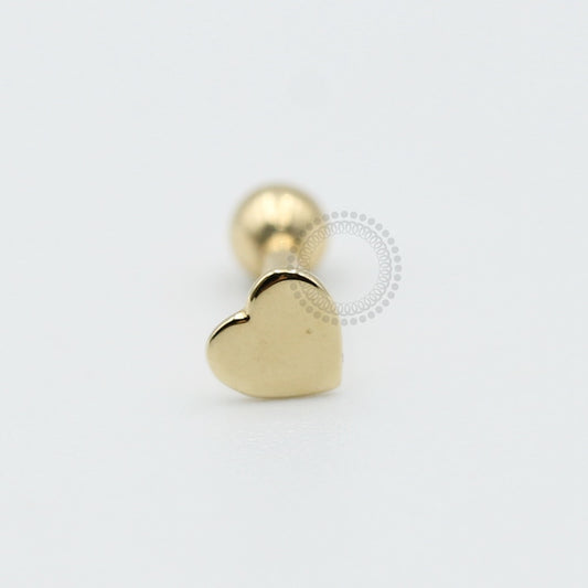 OR09 Microbell Coração Liso Ouro 18k