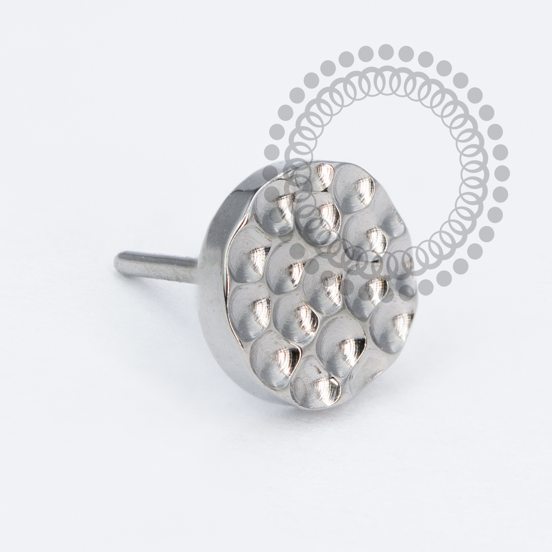 TN2105 Topo Disco Martelado Push Pin Titânio ASTM F136