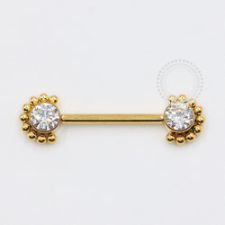 TN1041 Nipple Jewelry Indiana Push Pin Titânio PVD Gold