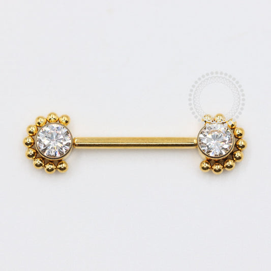 TN1041 Nipple Jewelry Indiana Push Pin Titânio PVD Gold