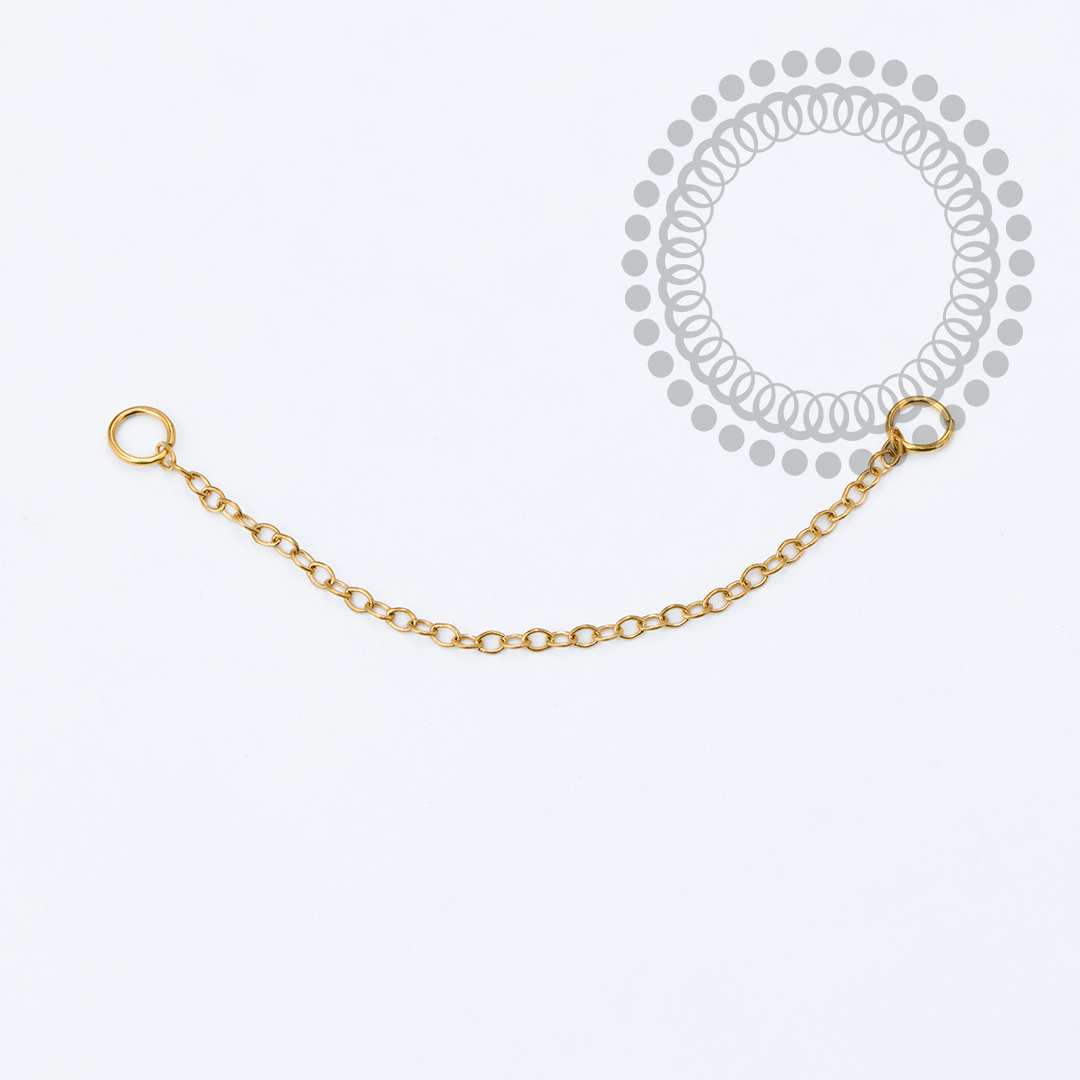 TN2282 Corrente Fina 0.5mm Titânio PVD Gold