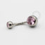 TN99 Navel Piercing Tradicional Stone CZ Rosa Titânio