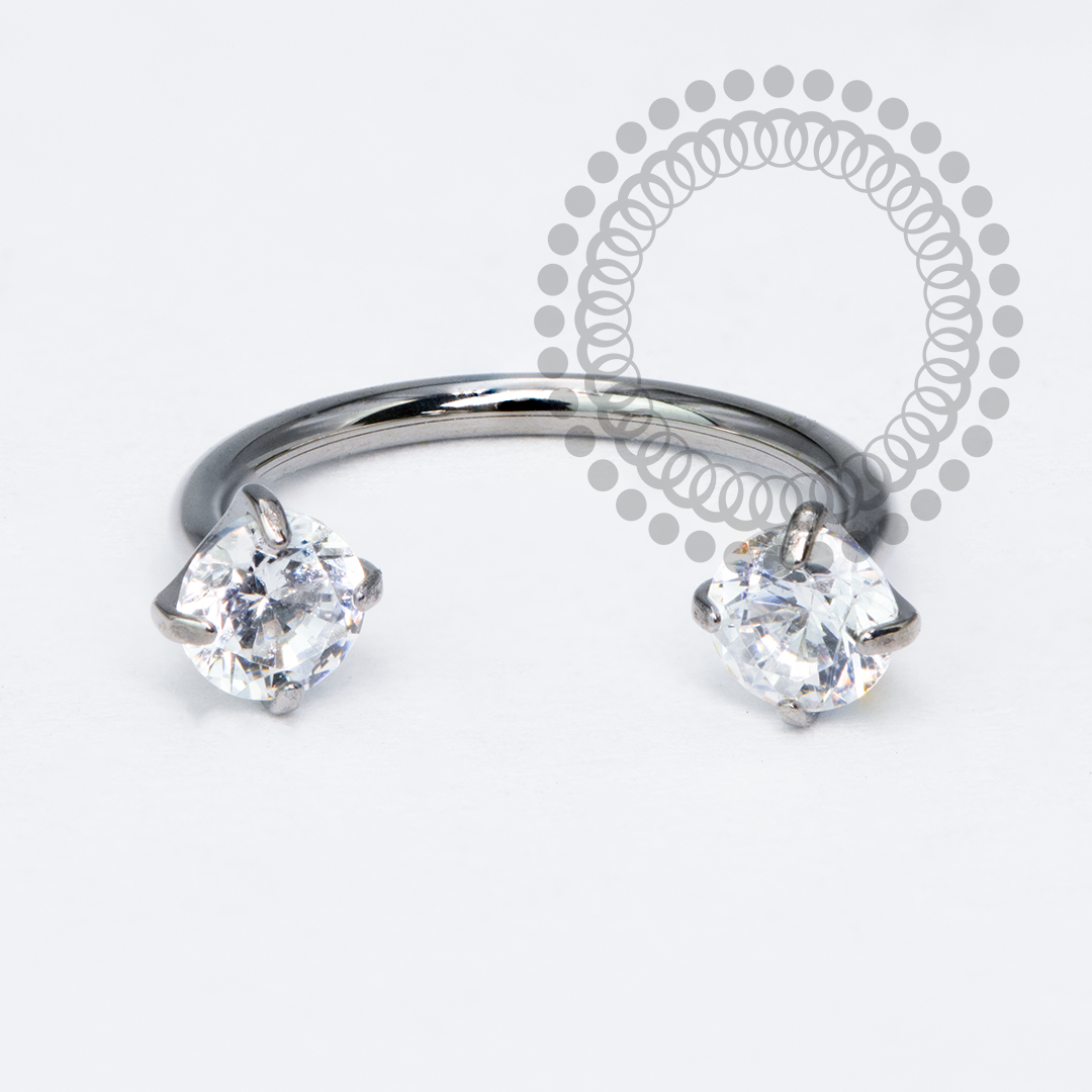 TN2091 Nostril Ferradura Zirconias 0.8mm Titânio AFTM F136
