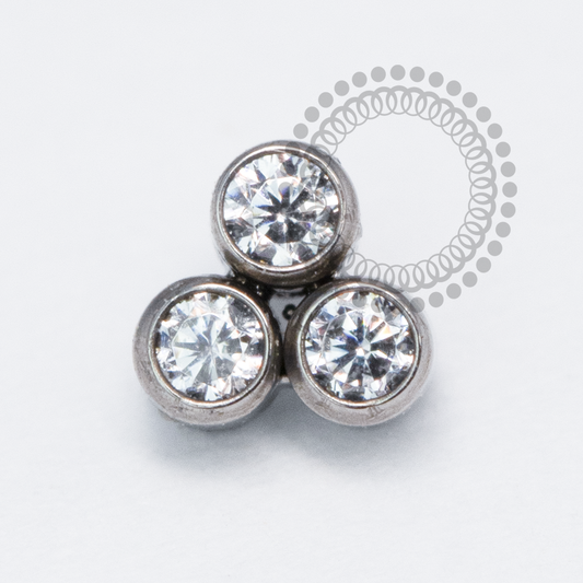 TN2063 Topo Mini Trinity CZ Circular Titânio ASTM F136