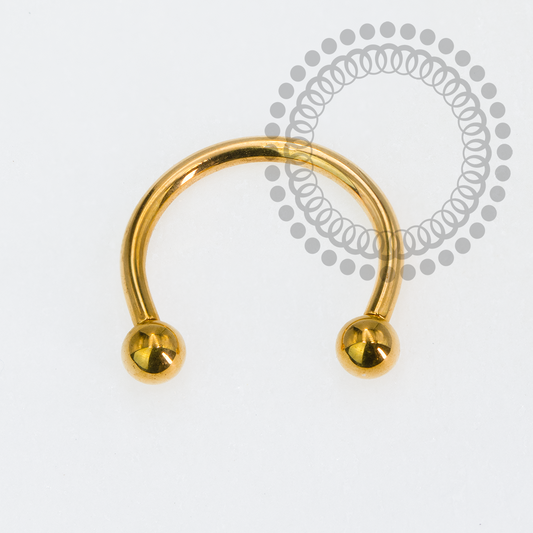 TN2255 Ferradura Push Pin Titânio PVD Gold