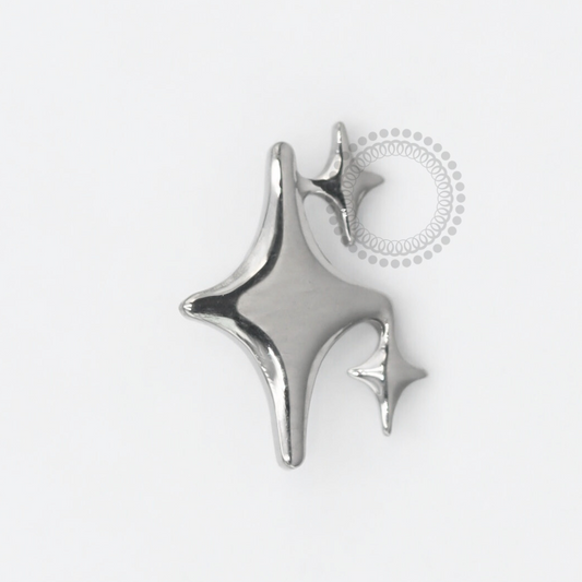TN1782 Topo 3 Estrelas 3D Titânio ASTM F-136