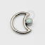 TN68  Joia Daith Moon Synthetic Opal Stone Titânio