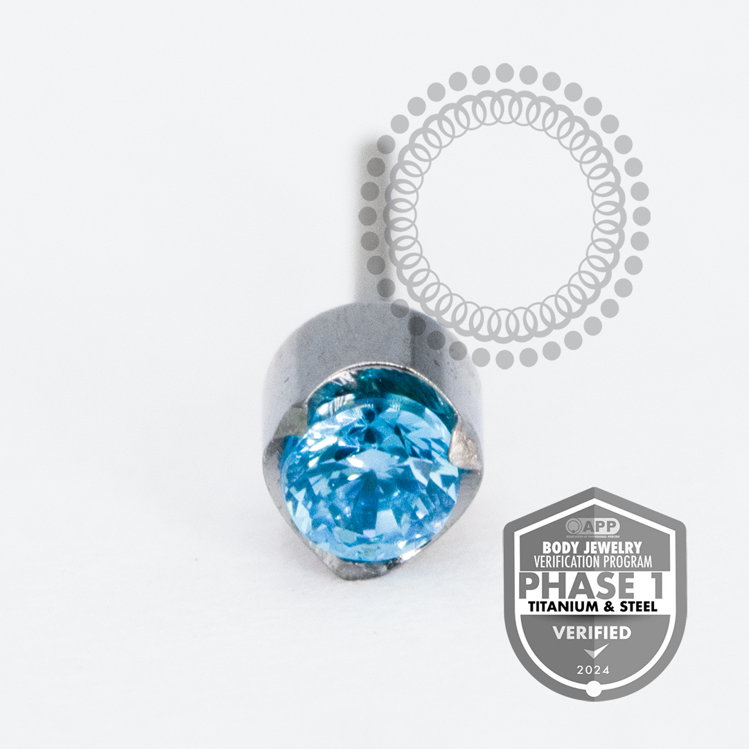 TT08 Top Prong Flat Push Pin | Titanium Mill