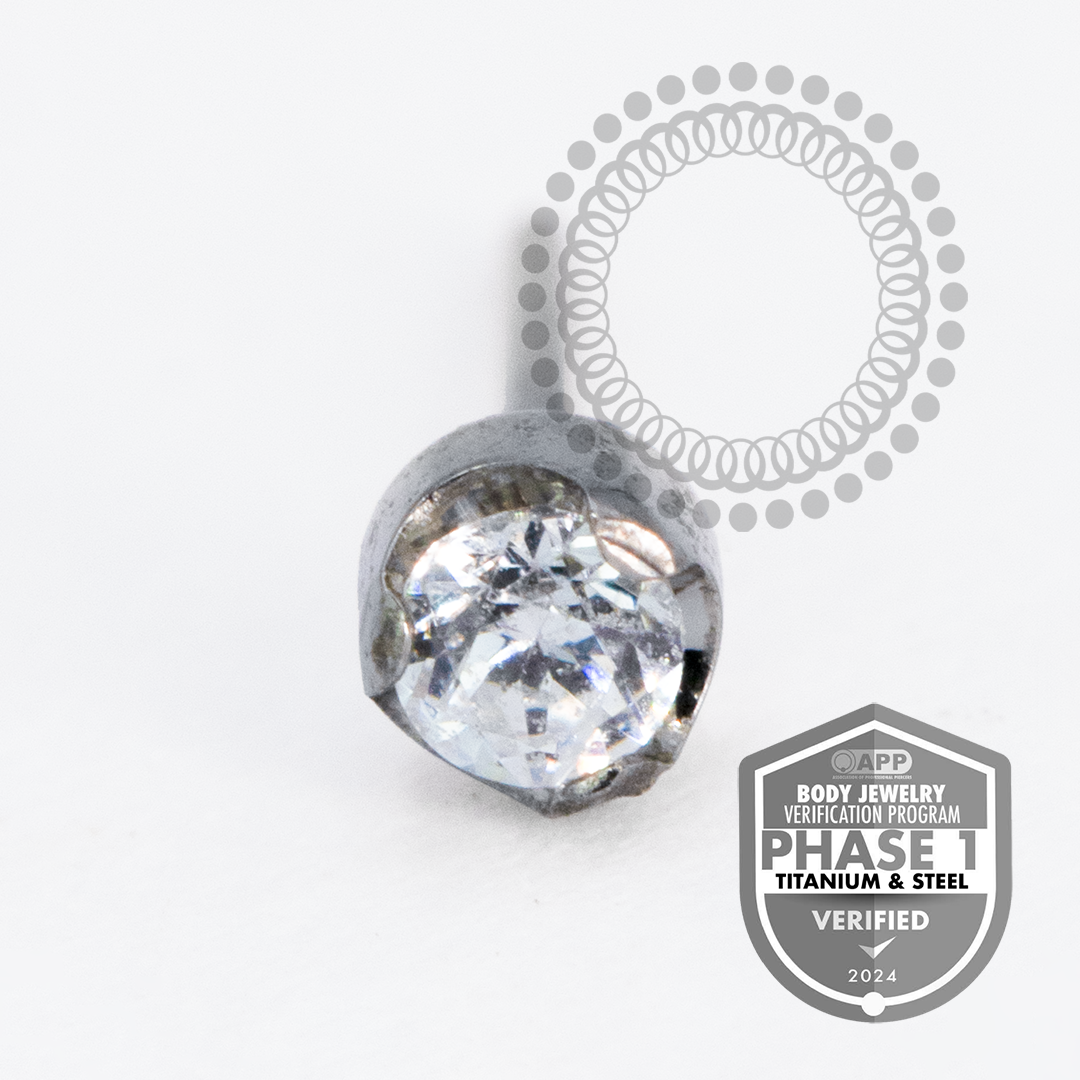 TT08 Top Prong Flat Push Pin | Titanium Mill