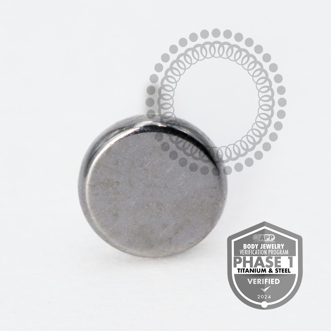 TT09 Top Disc Flat – Push Pin | Titanium Mill®