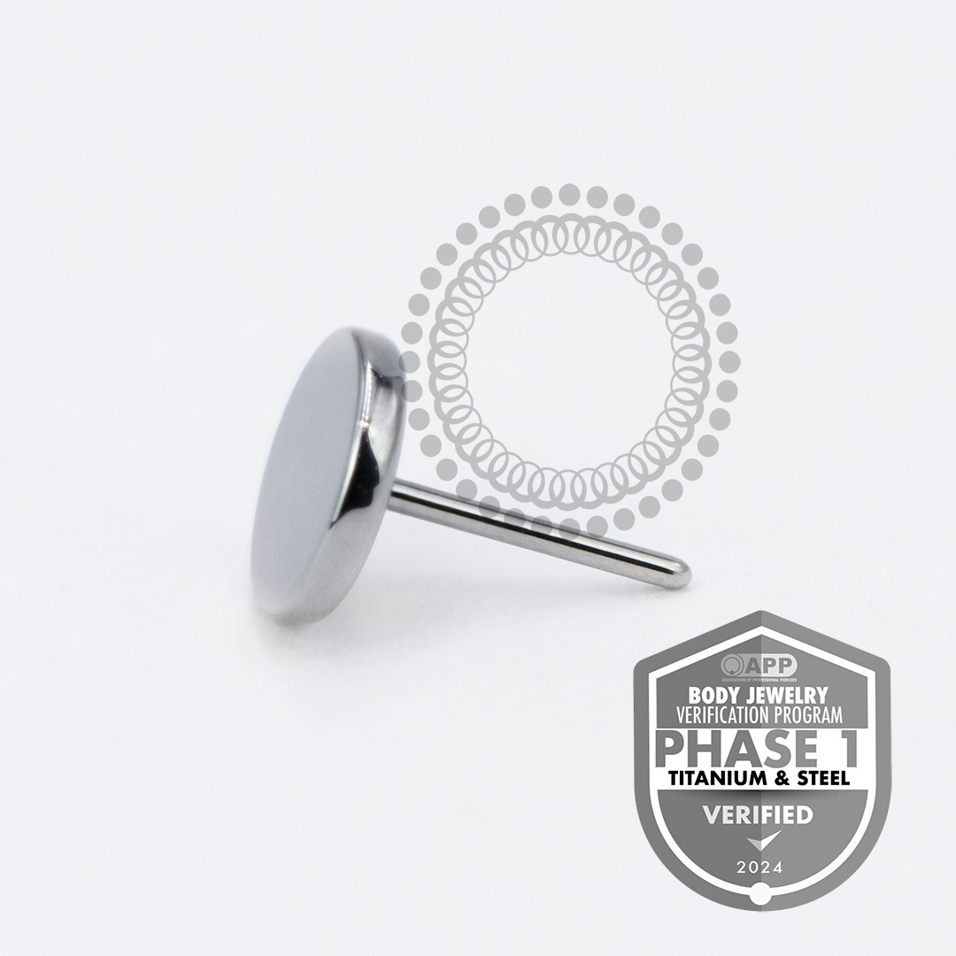 TT09 Top Disc Flat – Push Pin | Titanium Mill®