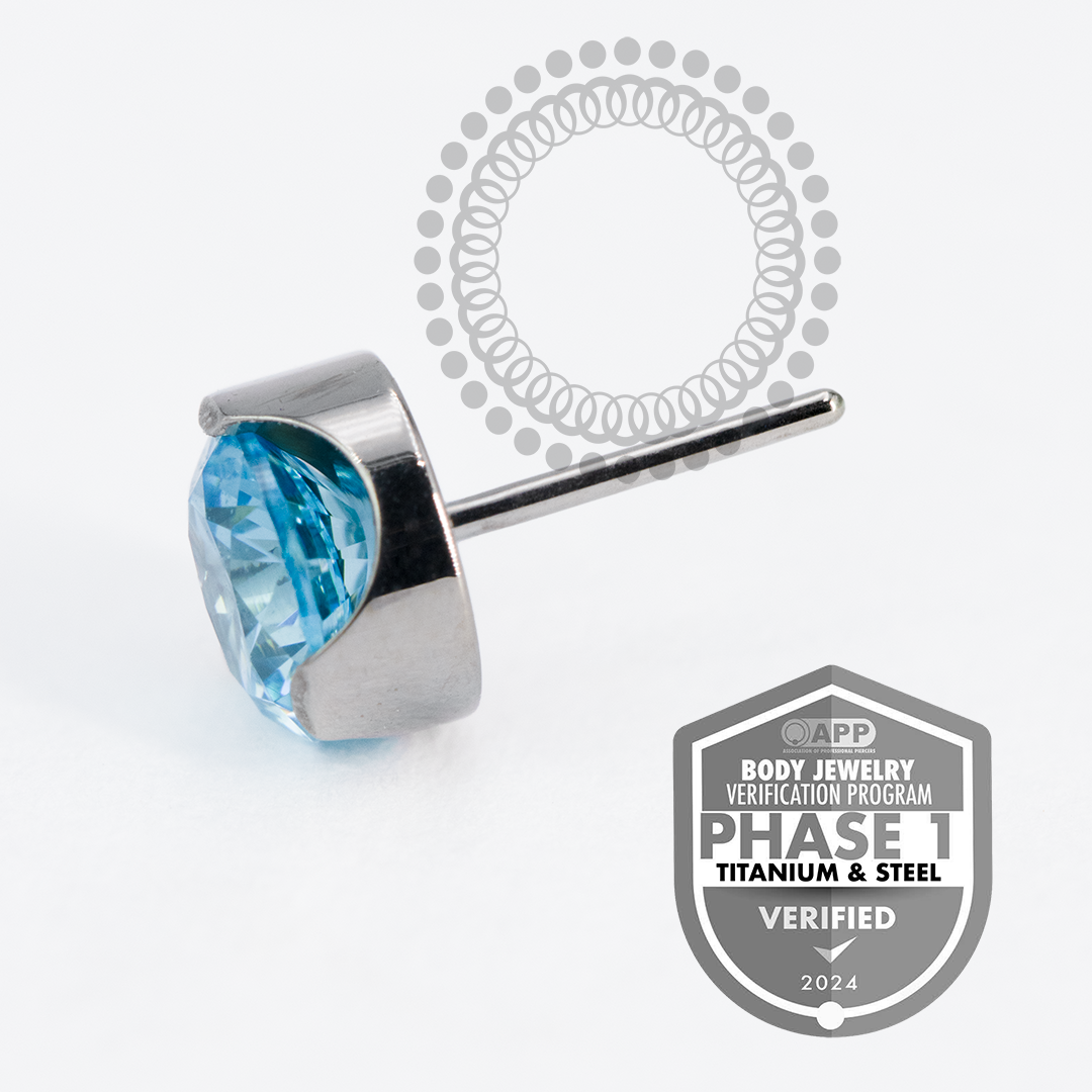 TT08 Top Prong Flat Push Pin | Titanium Mill