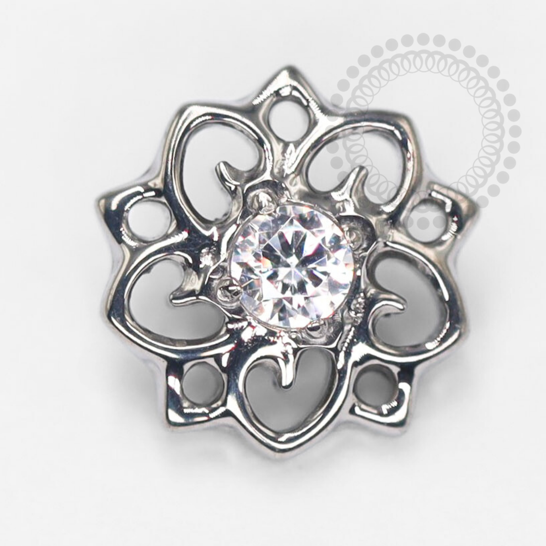 TN1439 Topo Flor De Lótus Titânio ASTM F-136