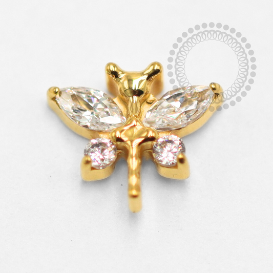 TN1469 Topo Libelula Titânio PVD Gold