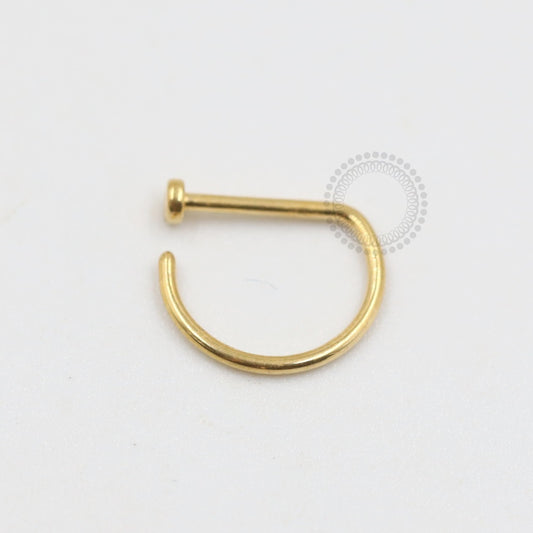 PVD86 D Ring Aço Pvd Gold