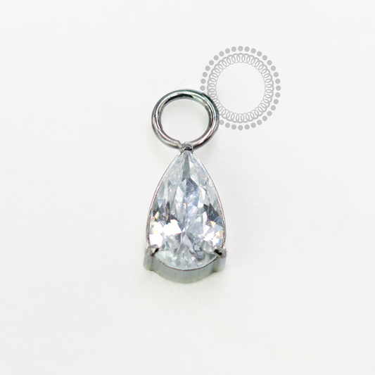 TN1692 Pingente Gota Cristal Titânio ASTM F-136